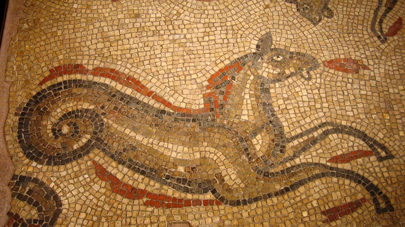 Sea Horse mosaic in Bath symbolising Emotionally Foccussed Therapy.